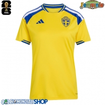Maglie da calcio Svezia Prima Maglia Femminile Mondiali 2026  Manica Corta